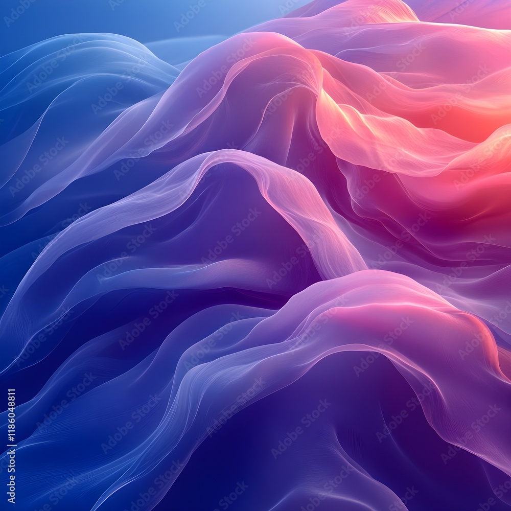 Obraz premium A background of a smooth gradient transitioning from deep blue to soft lavender. 