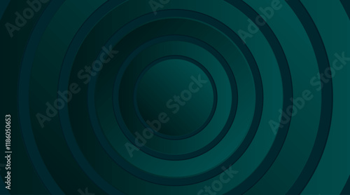 3d circle vector background design for banner, flyer, futuristic,poster, presentation etc. | Multiple circle abstract modern background | Circular pattern design with circular line and dark teal color