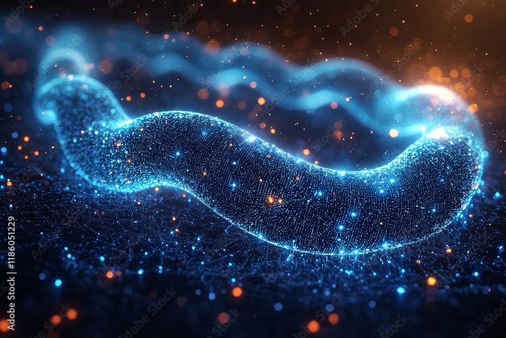 A 3D depiction of flying through a tunnel of digital data, composed of interconnected nodes and paths A 3D depiction of flying through a tunnel of digital data, composed of interconnected nodes and paths