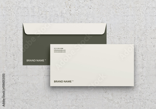 Top View Branding Envelope Mockup