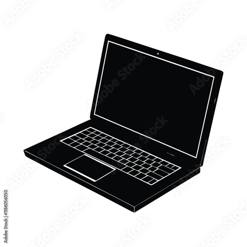 laptop isolated on white background