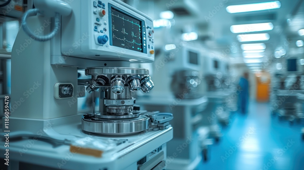 Fototapeta premium Medical equipment in a hospital setting.
