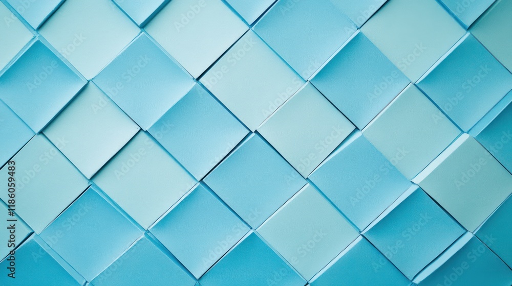 Fototapeta premium Abstract blue square pattern background.