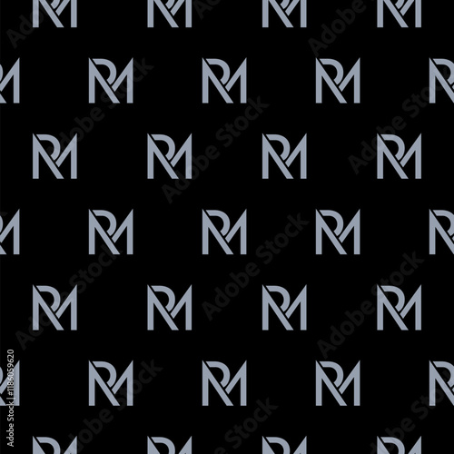 Free Download RM letter concept pattern seamless isolated on black background - GFXLoad