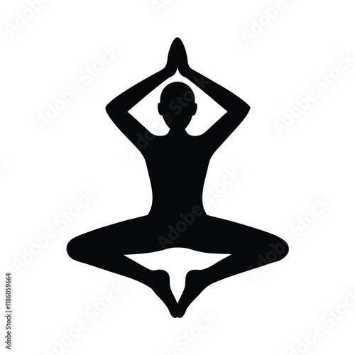 silhouette of yoga person