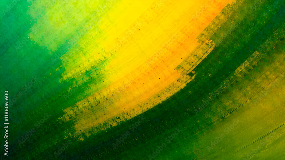 Abstract Background. A beautifully vibrant green and yellow watercolor background featuring an artistic swirl that enhances its visual appeal