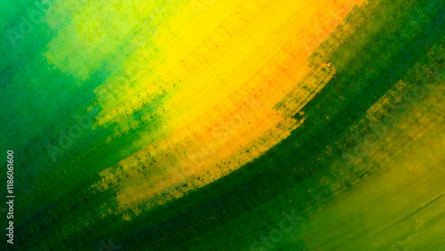 Obraz na płótnie Abstract Background. A beautifully vibrant green and yellow watercolor background featuring an artistic swirl that enhances its visual appeal w salonie