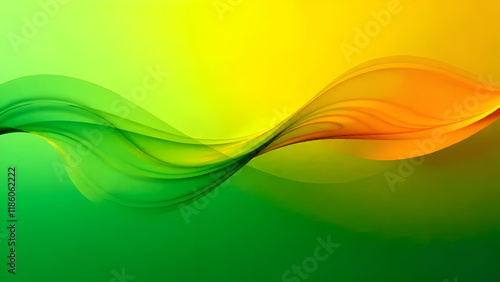 Obraz na płótnie Abstract Background. A beautifully vibrant green and yellow watercolor background featuring an artistic swirl that enhances its visual appeal w salonie