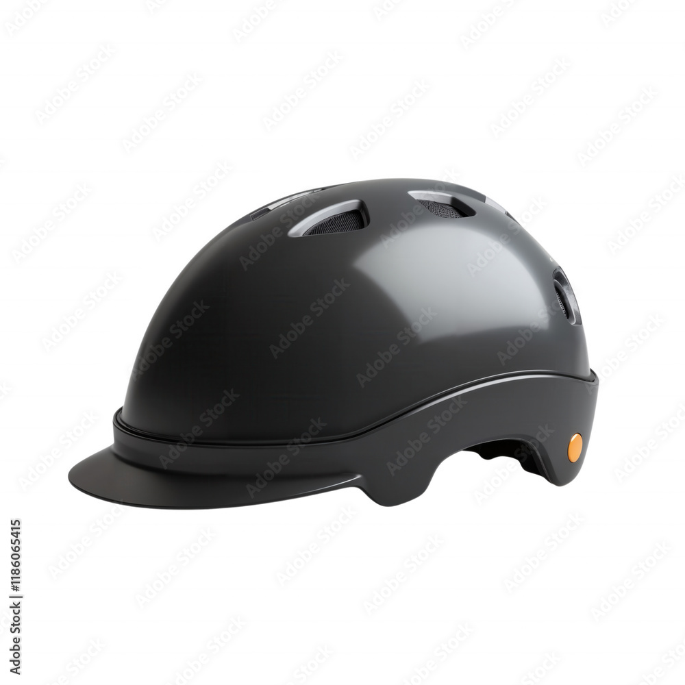 Fototapeta premium Modern Black Safety Helmet for Construction and Outdoor Activities