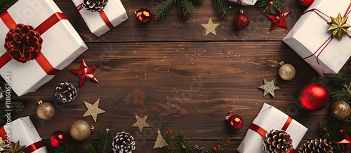 Top view of a Christmas day...