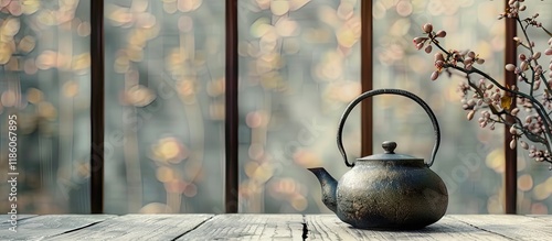 Japanese teapot on the tabl...