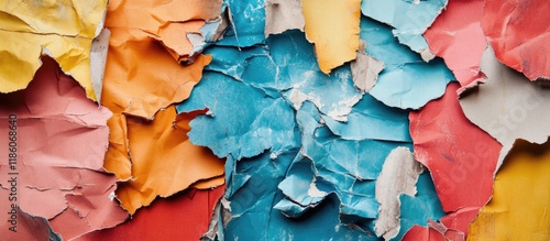 Colorful ripped and torn gr...