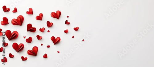 Valentine s Day Red paper h...