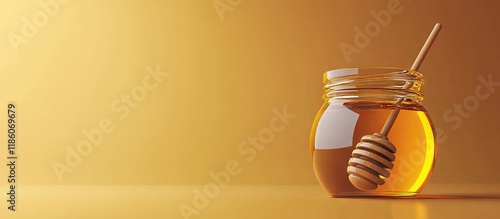 Honey Jar with Honey Dipper...