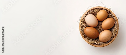 Eggs in a circular containe...