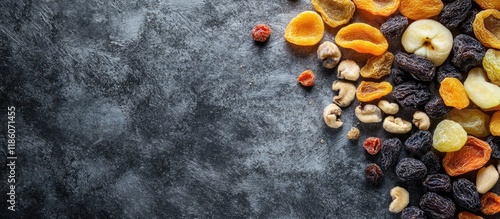Dried fruits on the tableto...