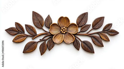 Wallpaper Mural A photostock of decorative golden flourishes in an ornate style, isolated on a clean white background, intricate and elegant, High Quality Torontodigital.ca