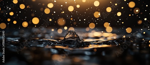 water droplets with splashe...