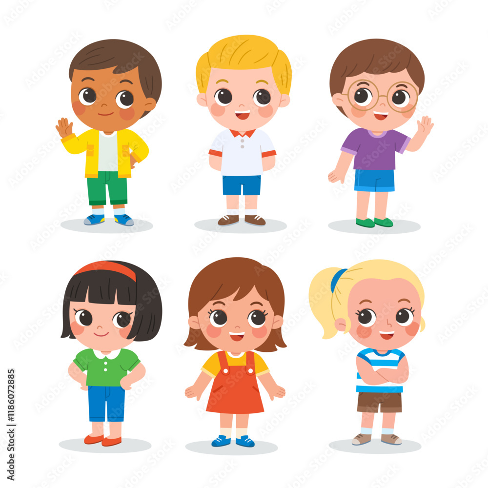 Group of multiracial children. Happy children with different expressions and gesture. Happy kids collection. Group of multiracial children. Happy children with different expressions and gesture. Happy kids collection.