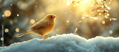 Gold bird decoration in a s...