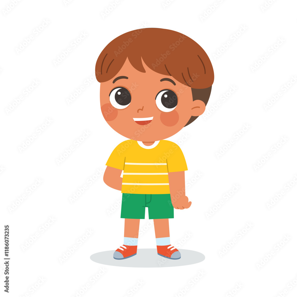 Happy Kid standing pose and smiling. Happy Little Kid Having Fun Enjoying Childhood. Happy Kid standing pose and smiling. Happy Little Kid Having Fun Enjoying Childhood.