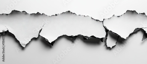 Torn black and white paper ...