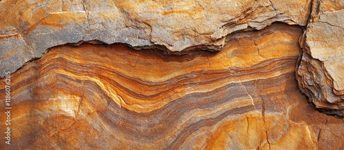 Closeup of brown sandstone ...