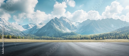 Mountain scenery set agains...