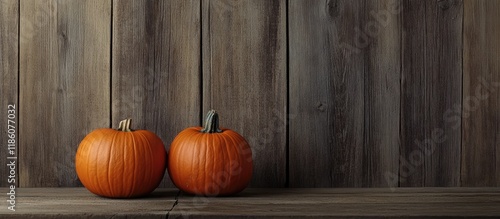 pumpkins on a wooden surfac...