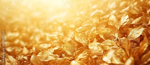 Golden leaves as a natural ...