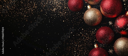 Red and gold glitter orname...