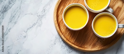 Golden milk with turmeric i...