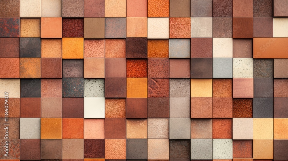 Abstract Brown and Beige Cube Mosaic Texture Background Abstract Brown and Beige Cube Mosaic Texture Background