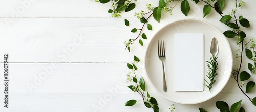 Plate with utensils empty c...