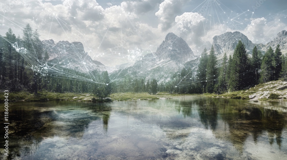 A triptych-style composition showing the same landscape photograph in three stages - first as a heavily pixelated low-resolution image, then a middle stage showing an AI enhancement interface with A triptych-style composition showing the same landscape photograph in three stages - first as a heavily pixelated low-resolution image, then a middle stage showing an AI enhancement interface with