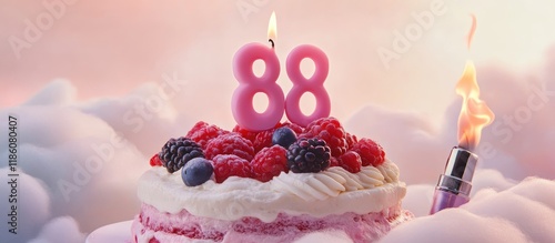 Birthday cake number 88 fea...