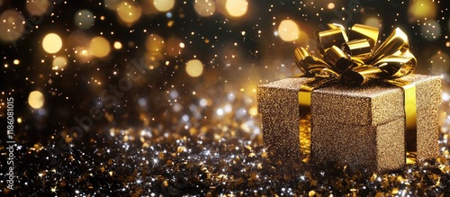 Christmas present on a deco...