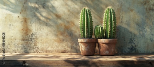 Cactus on Wood Still Life F...