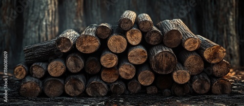 Log storage area. with copy...