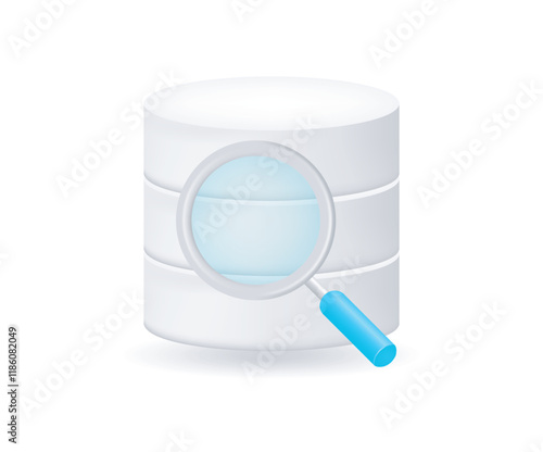 Data base searching with magnifying glass