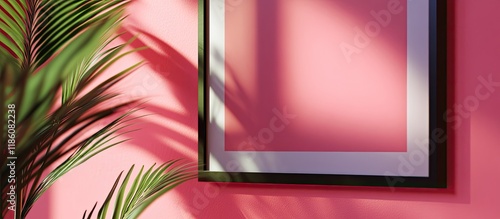 A closeup of a framed poste...