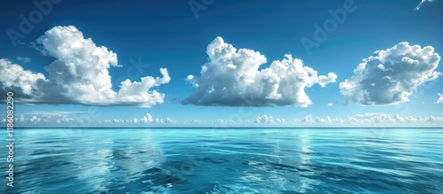 stunning blue sky and azure...