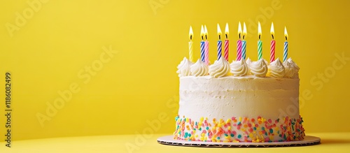 Birthday cake featuring can...