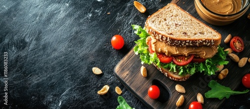 Peanut butter sandwich brea...