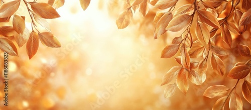 Golden leaves as a natural ...