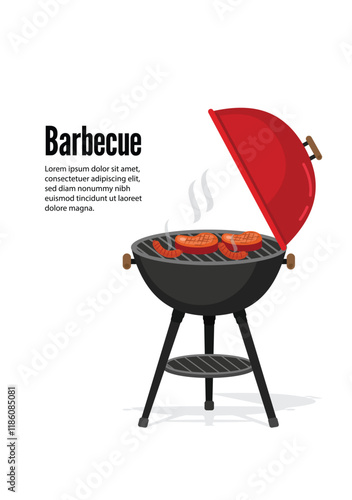Barbecue grill vector isolated illustration stock illustration