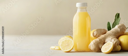 Bottle of homemade ginger a...
