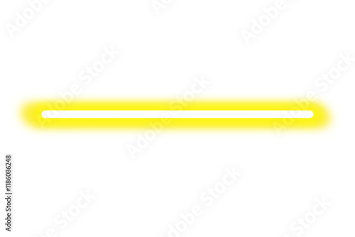 Glowing gold light ray with neon line effect, flash, laser beams, and flare light on transparent background. Golden light rays design elements PNG
