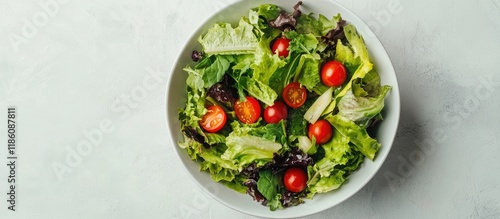 A bowl of mixed greens sala...