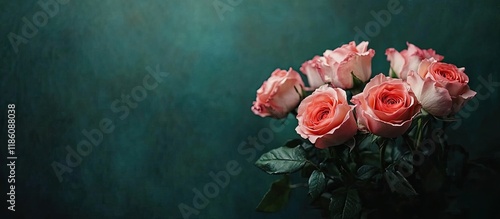 Bouquet of roses with copys...